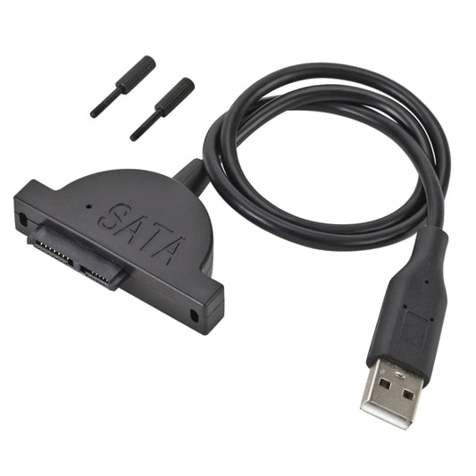 Slim SATA 13 Pin Female to USB 2.0 Adapter Converter Cable for Laptop ODD CD DVD Optical Drive, Cable Length: about 45cm - eSATA & SATA & IDE by buy2fix | Online Shopping UK | buy2fix