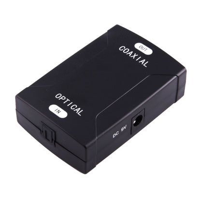 Optical Toslink Input to Coaxial RCA Output Digital Audio Converter Adapter(Black) -  by buy2fix | Online Shopping UK | buy2fix