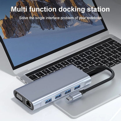 11 in 1 USB-C / Type-C to USB Docking Station HUB Adapter(1000M Network Port) - Computer & Networking by buy2fix | Online Shopping UK | buy2fix