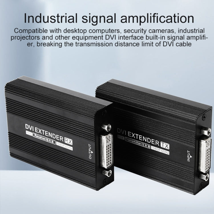 Measy DVI1815 DVI Extender Transmitter and Receiver Converter, POE Single Power Supply, Transmission Distance: 150m(UK Plug) -  by Measy | Online Shopping UK | buy2fix