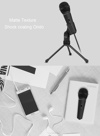 Yanmai SF-910 Professional Condenser Sound Recording Microphone with Tripod Holder, Cable Length: 2.0m, Compatible with PC and Mac for Live Broadcast Show, KTV, etc.(White) - Microphone by Yanmai | Online Shopping UK | buy2fix