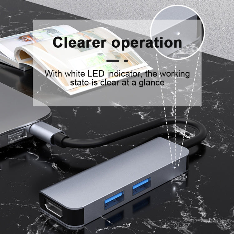 2011N 3 In 1 USB 3.0 x2 + HDMI Multi-function Type-C / USB-C HUB Docking Station - Computer & Networking by buy2fix | Online Shopping UK | buy2fix