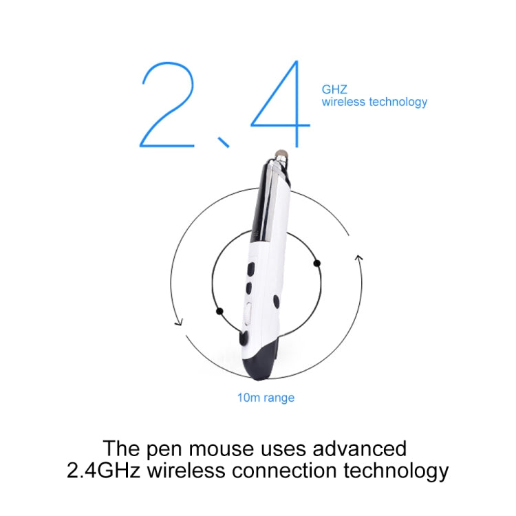 PR-08 6-keys Smart Wireless Optical Mouse with Stylus Pen & Laser Function (White) - Computer & Networking by buy2fix | Online Shopping UK | buy2fix