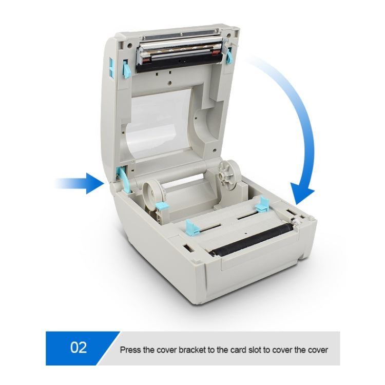 POS-9210 110mm USB POS Receipt Thermal Printer Express Delivery Barcode Label Printer, UK Plug(White) - Consumer Electronics by buy2fix | Online Shopping UK | buy2fix