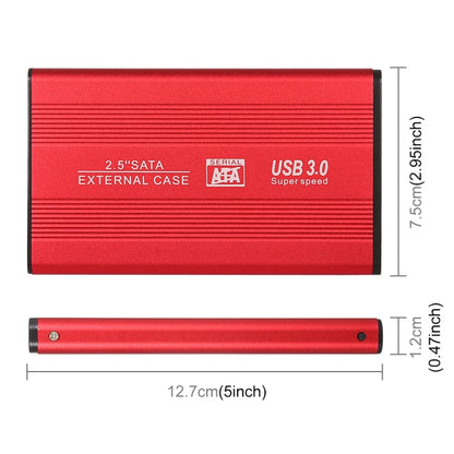 Richwell SATA R2-SATA-500GB 500GB 2.5 inch USB3.0 Super Speed Interface Mobile Hard Disk Drive(Red) - External Hard Drives by Richwell | Online Shopping UK | buy2fix