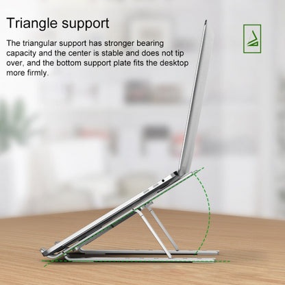 Portable Adjustable Laptop Stand Desktop Lifting Height Increase Rack Folding Heat Dissipation Holder, Style: Fan - Computer & Networking by buy2fix | Online Shopping UK | buy2fix
