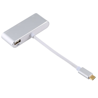 USB 2.0 + Audio Port + VGA + HDMI to USB-C / Type-C HUB Adapter (Silver) - Computer & Networking by buy2fix | Online Shopping UK | buy2fix