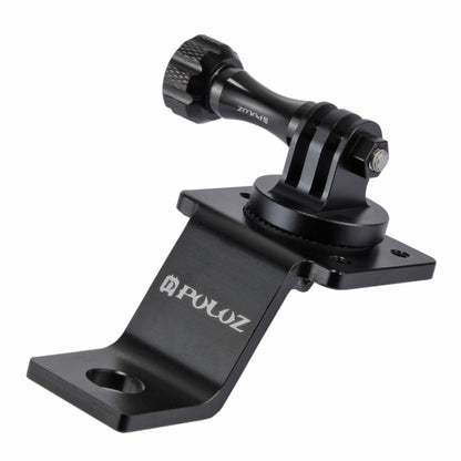 PULUZ Aluminum Alloy Motorcycle Fixed Holder Mount with Tripod Adapter & Screw for GoPro, Insta360, DJI and Other Action Cameras(Black) - Holder by PULUZ | Online Shopping UK | buy2fix