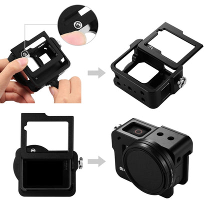 PULUZ Housing Shell CNC Aluminum Alloy Protective Cage with Insurance Frame & 52mm UV Lens for GoPro HERO(2018) /7 Black /6 /5(Black) - Metal Cases by PULUZ | Online Shopping UK | buy2fix