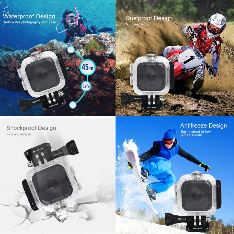 PULUZ 45m Underwater Waterproof Housing Diving Protective Case for GoPro HERO5 Session /HERO4 Session /HERO Session, with Buckle Basic Mount & Screw - Waterproof Cases by PULUZ | Online Shopping UK | buy2fix