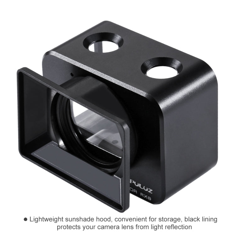 PULUZ for Sony RX0 Aluminum Alloy Protective Cage + 37mm UV Filter Lens + Lens Sunshade with Screws and Screwdrivers(Black) - DJI & GoPro Accessories by PULUZ | Online Shopping UK | buy2fix