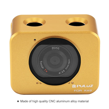 PULUZ for Sony RX0 Aluminum Alloy Protective Cage + 37mm UV Filter Lens + Lens Sunshade with Screws and Screwdrivers(Gold) - DJI & GoPro Accessories by PULUZ | Online Shopping UK | buy2fix