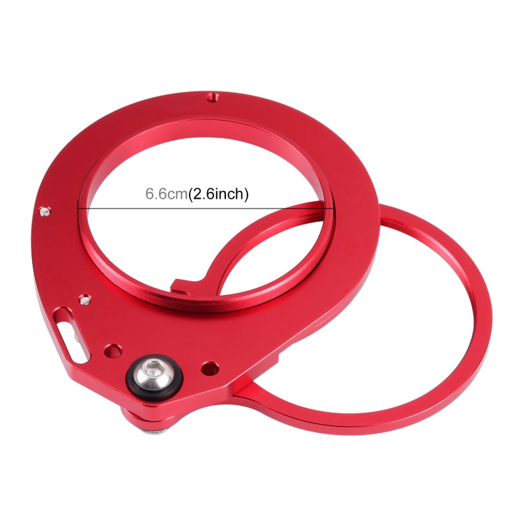 PULUZ Aluminum Alloy 67mm to 67mm Swing Wet-Lens Diopter Adapter Mount for DSLR Underwater Diving Housing(Red) - Diving Accessories by PULUZ | Online Shopping UK | buy2fix