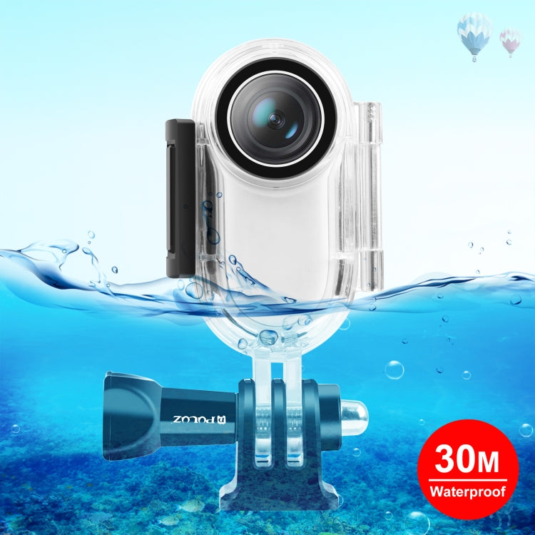 PULUZ 30m Underwater Waterproof Housing Protective Case for Insta360 GO 2, with Base Adapter & Screw (Transparent) - DJI & GoPro Accessories by PULUZ | Online Shopping UK | buy2fix