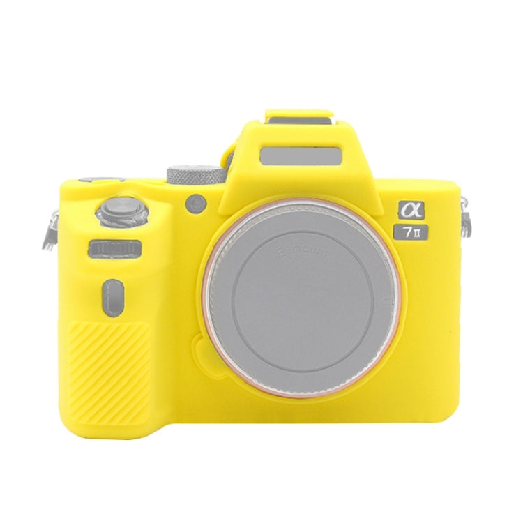 PULUZ Soft Silicone Protective Case for Sony ILCE-7MII / 7SMII / 7RMII(Yellow) - Camera Accessories by PULUZ | Online Shopping UK | buy2fix