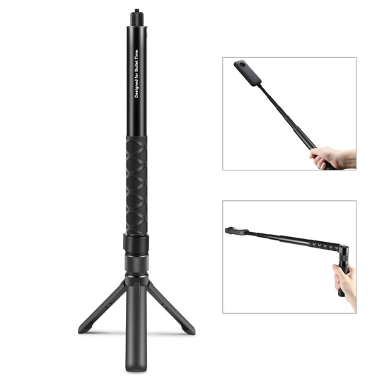 For Insta360 X3 PULUZ Rotary Handle Desktop Tripod Stand 110cm Selfie Stick Monopod (Black) - Self Monopod Grip by PULUZ | Online Shopping UK | buy2fix