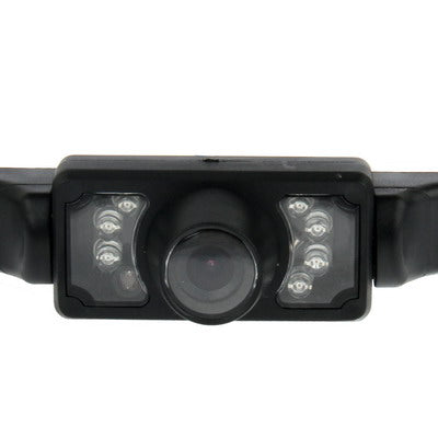 7 LED IR Infrared Waterproof Night Vision License Plate Frame Astern Backsight With Scaleplate, Support Installed in GPS Navigator , Wide Viewing Angle: 140 degree (YX001)(Black) - In Car by buy2fix | Online Shopping UK | buy2fix