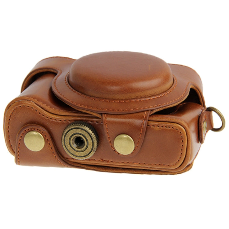 Leather Camera Case Bag for Sony HX50 (Brown) - Camera Accessories by buy2fix | Online Shopping UK | buy2fix