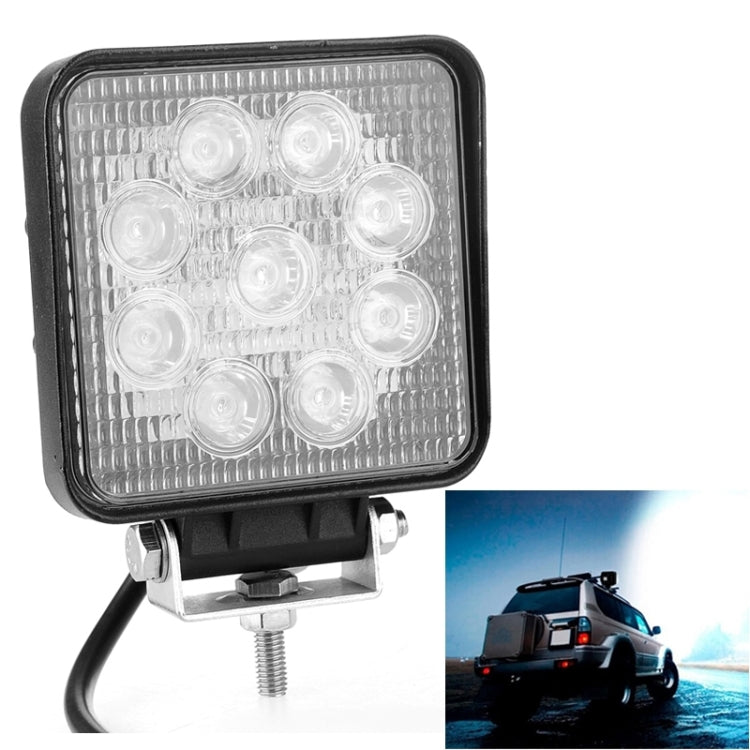 27W Bridgelux 2150lm 9 LED White Light Floodlight Engineering Lamp / Waterproof IP67 SUVs Light, DC 10-30V(Black) - In Car by buy2fix | Online Shopping UK | buy2fix