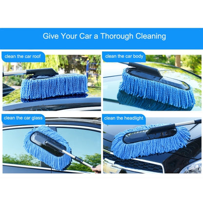 Car Cleaning Tools Car Washing Dewaxing Shan Cotton Brush Mop with Retractable Stainless Steel Tube(Blue) - Car washing supplies by buy2fix | Online Shopping UK | buy2fix