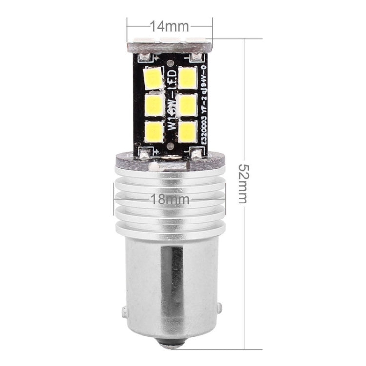 2 PCS 1156 3W LED 300LM SMD 2835 Car Rear Turn light / Backup Light for Vehicles, DC 12V(White Light) - In Car by buy2fix | Online Shopping UK | buy2fix