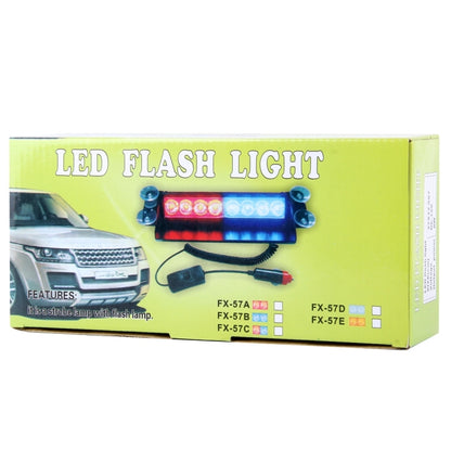 8W 800LM 8-LED Blue Light 3-Modes Adjustable Angle Car Strobe Flash Dash Emergency Light Warning Lamp with Suckers, DC 12V - In Car by buy2fix | Online Shopping UK | buy2fix