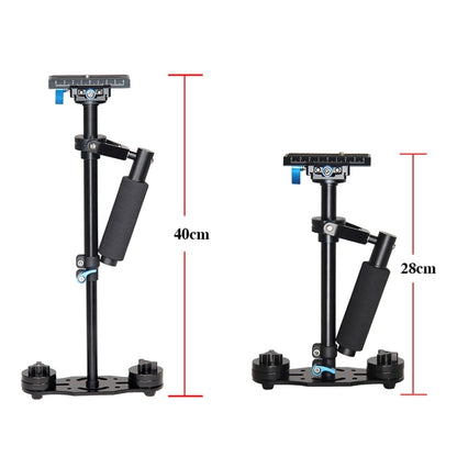 YELANGU S40L 40cm Aluminum Alloy Handheld Stabilizer for DSLR Camera DV(Black) - Camera Accessories by YELANGU | Online Shopping UK | buy2fix