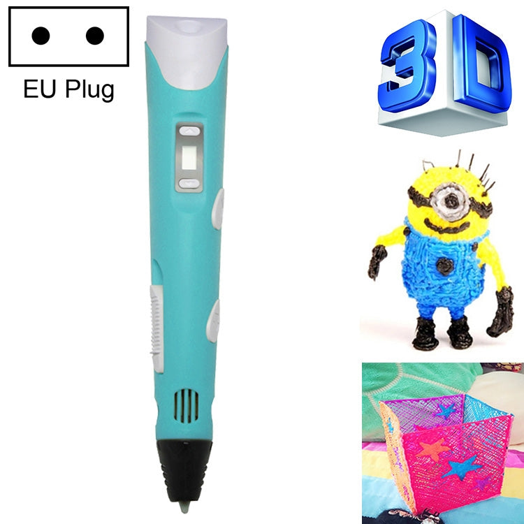 Hand-held 3D Printing Pen, EU Plug(Blue) - Consumer Electronics by buy2fix | Online Shopping UK | buy2fix
