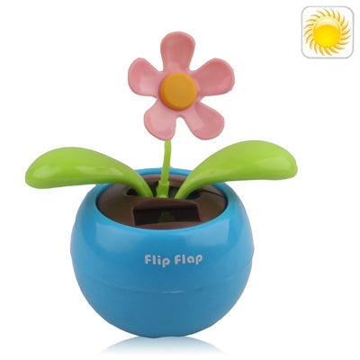 Solar Flip Flap Flower, Random Flower Color Delivery(Blue) - Ornaments by buy2fix | Online Shopping UK | buy2fix