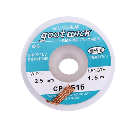 Goot Wick/Desoldering Wick 2515 (width: 2.5mm, length: 1.5m) - Home & Garden by buy2fix | Online Shopping UK | buy2fix