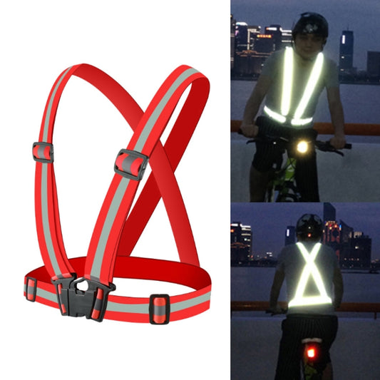 Night Riding Running Flexible Reflective Safety Vest(Red) - Reflective Safety Clothing by buy2fix | Online Shopping UK | buy2fix