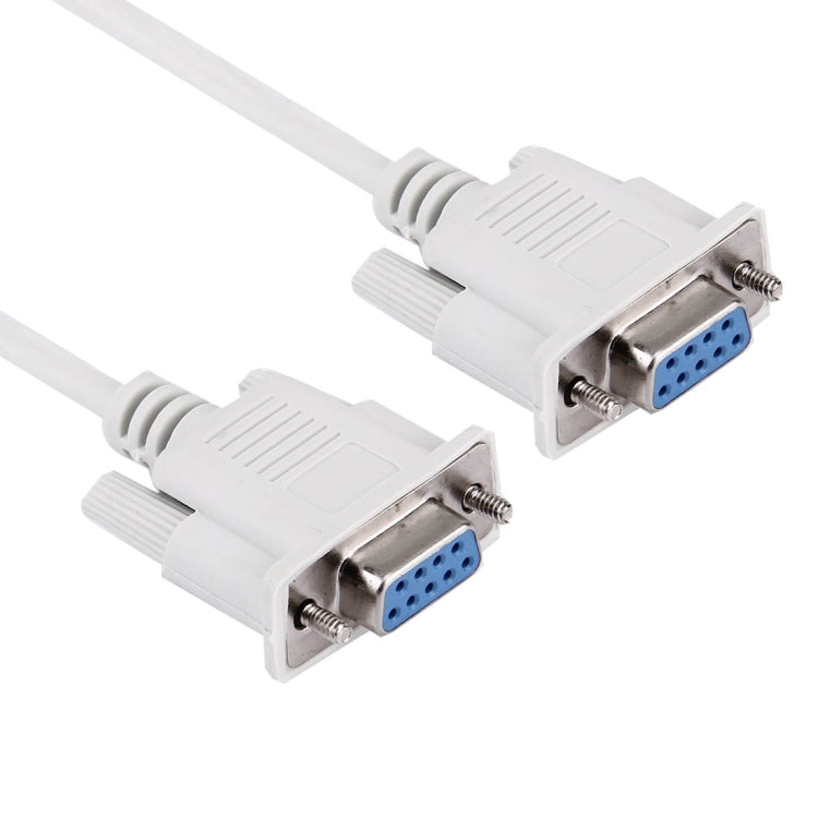 RS232 9P Female to 9P Female Cable, Length: 1.5m(White) - RS485 / RS232 Series by buy2fix | Online Shopping UK | buy2fix