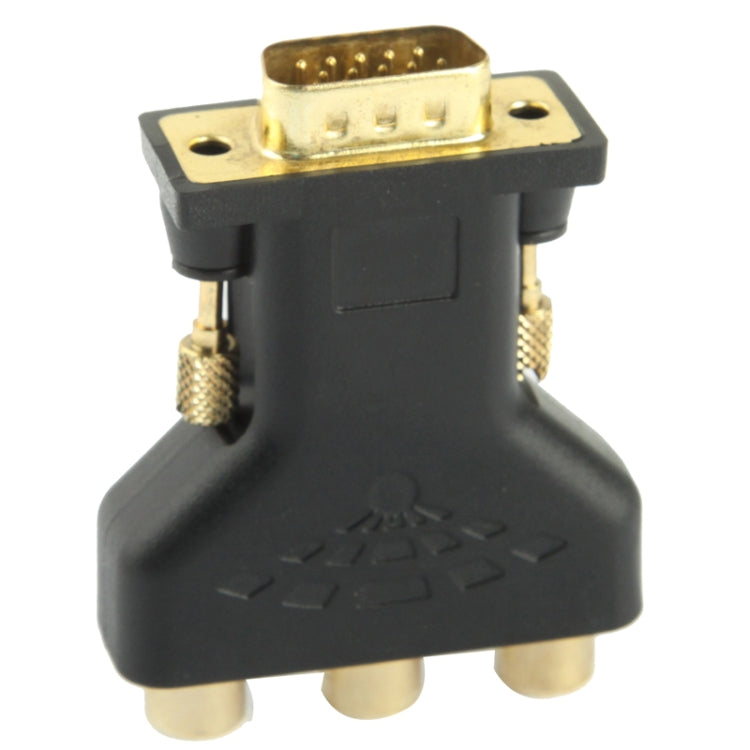 VGA 15 Pin Male to 3 RCA Component Female Adapter -  by buy2fix | Online Shopping UK | buy2fix