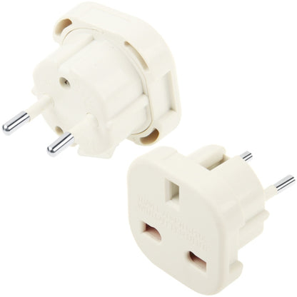 High Quality UK Plug to EU Plug AC Wall Universal Travel Power Socket Plug Adaptor(White) - Consumer Electronics by buy2fix | Online Shopping UK | buy2fix