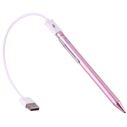 Universal Rechargeable Capacitive Touch Screen Stylus Pen with 2.3mm Superfine Metal Nib, For iPhone, iPad, Samsung, and Other Capacitive Touch Screen Smartphones or Tablet PC(Rose Gold) - Stylus Pen by buy2fix | Online Shopping UK | buy2fix