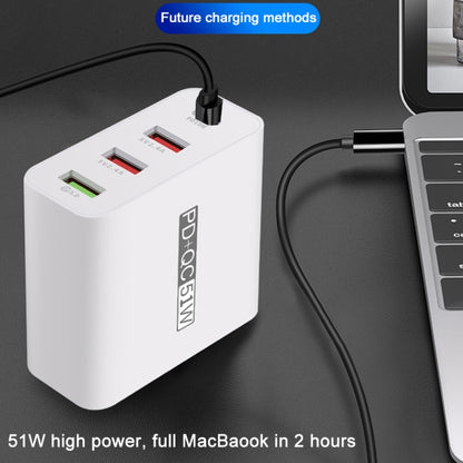 WLX-A6 4 Ports Quick Charging USB Travel Charger Power Adapter, UK Plug - USB Charger by buy2fix | Online Shopping UK | buy2fix