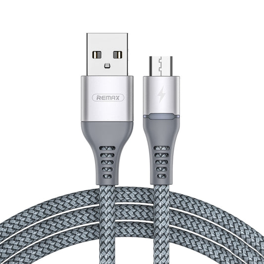 REMAX RC-152M 1m 2.4A USB to Micro USB Colorful Breathing Data Cable (Silver) - Micro USB Cable by REMAX | Online Shopping UK | buy2fix