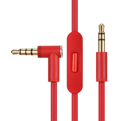 ZS0087 3.5mm Male to Male Earphone Cable with Mic & Wire-controlled, Cable Length: 1.4m(Red) - Headset Accessories by buy2fix | Online Shopping UK | buy2fix