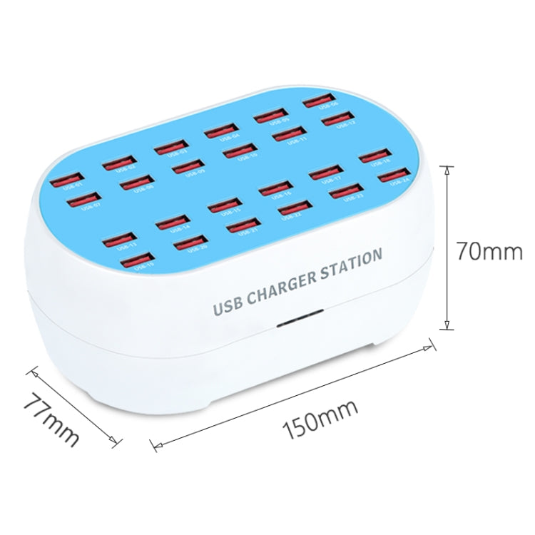 830-24 180W 24 USB Ports Multifunction Smart Charger Station AC100-240V, US Plug (White) - Multifunction Charger by buy2fix | Online Shopping UK | buy2fix