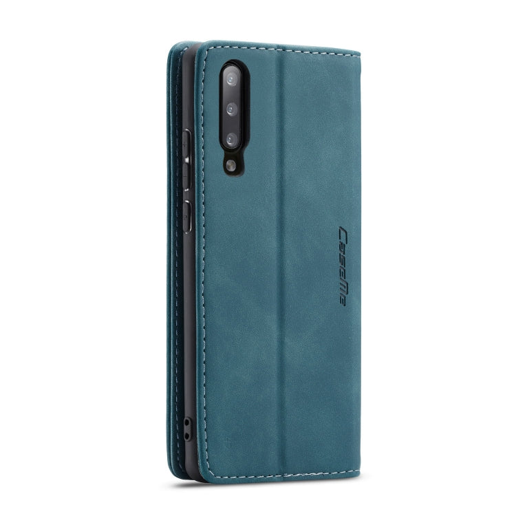 CaseMe-013 Multifunctional Retro Frosted Horizontal Flip Leather Case for Galaxy A30S / A50S / A50, with Card Slot & Holder & Zipper Wallet & Photo Frame(Blue) - Galaxy Phone Cases by CaseMe | Online Shopping UK | buy2fix