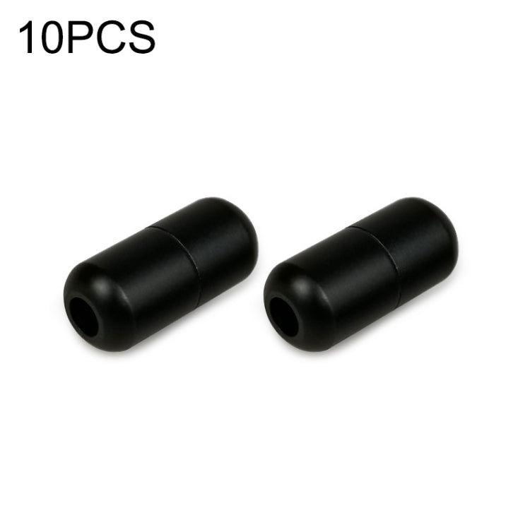 10 PCS Aluminum Metal Capsule Buckle Non Binding Shoe Lace Accessories (Black) - Outdoor & Sports by buy2fix | Online Shopping UK | buy2fix