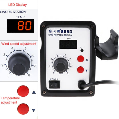 Kaisi K-858D SMD Hot-Air Soldering Station LED Digital Display Support Controllable Temperature for Desoldering + Air Nozzles, EU Plug - Electric Soldering Iron by Kaisi | Online Shopping UK | buy2fix