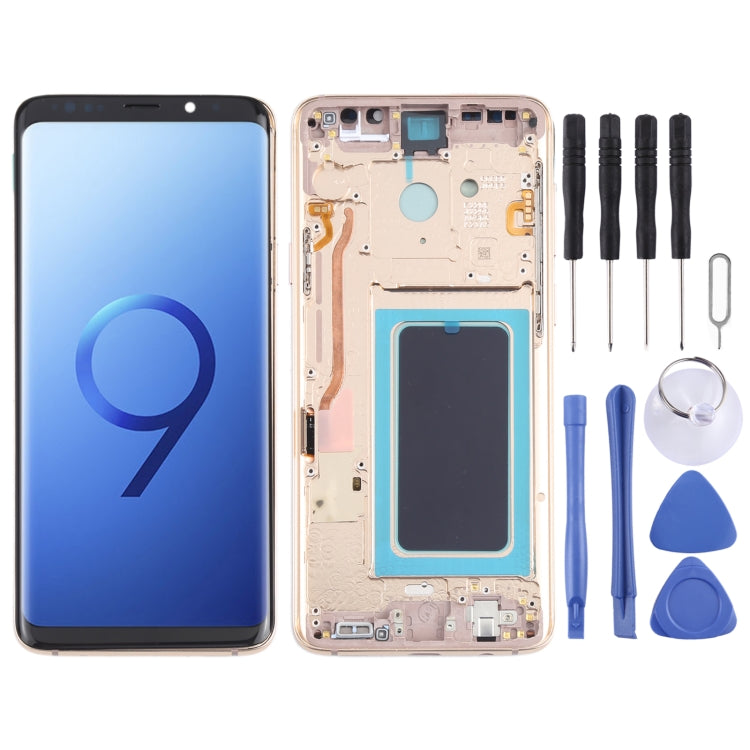 OLED LCD Screen for Samsung Galaxy S9+ SM-G965 Digitizer Full Assembly with Frame (Gold) - Galaxy S Series Parts by buy2fix | Online Shopping UK | buy2fix