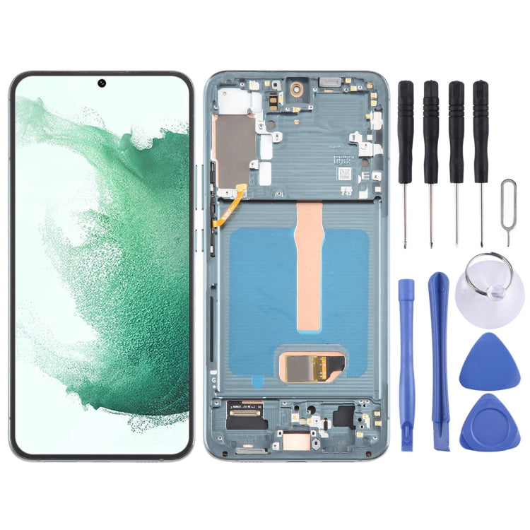 For Samsung Galaxy S22+ 5G SM-S906B OLED LCD Screen Digitizer Full Assembly with Frame (Green) - LCD Screen by buy2fix | Online Shopping UK | buy2fix