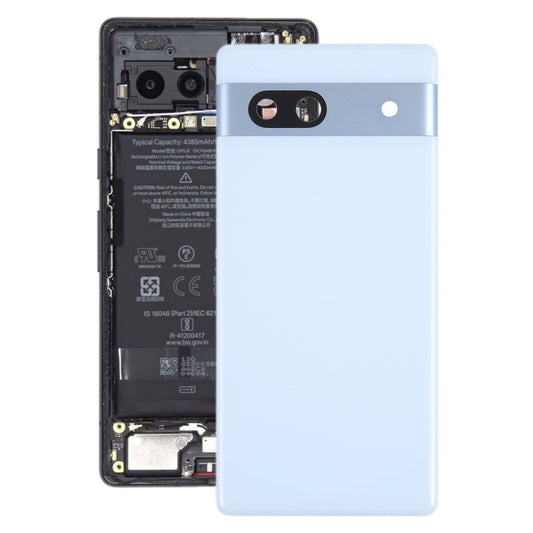 For Google Pixel 7A Original Battery Back Cover with Camera Lens Cover(Blue) - Back Cover by buy2fix | Online Shopping UK | buy2fix
