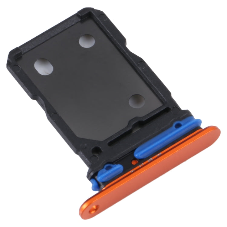 For vivo X80 SIM Card Tray + SIM Card Tray (Orange) - Card Socket by buy2fix | Online Shopping UK | buy2fix