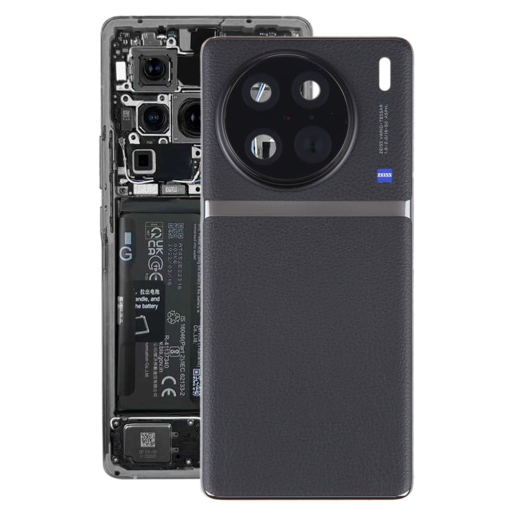 For vivo X90 Pro Original Battery Back Cover with Camera Lens Cover(Black) - Back Cover by buy2fix | Online Shopping UK | buy2fix