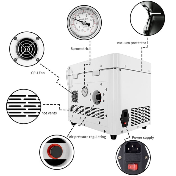 TBK808A Fitting and Defoaming All-in-one OCA Vacuum Laminating Machine, EU Plug - Laminator Machine by TBK | Online Shopping UK | buy2fix