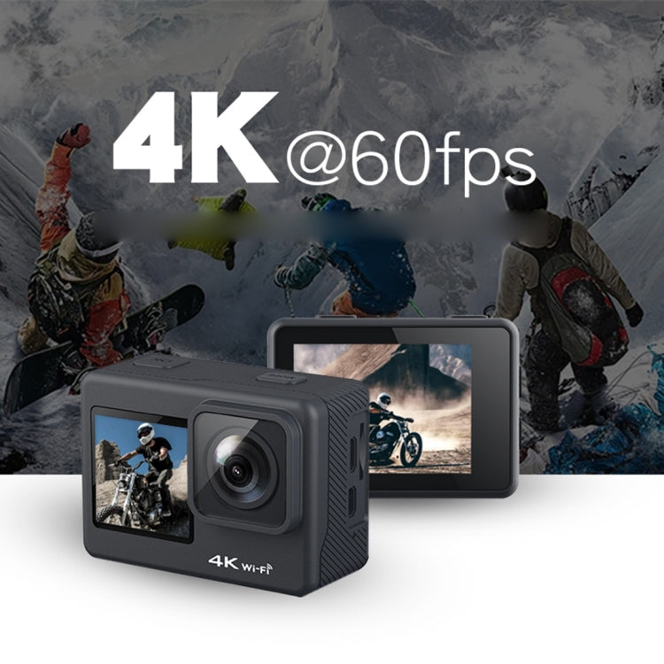 C1 Dual-Screen 2.0 inch + 1.3 inch Screen Anti-shake 4K WiFi Sport Action Camera Camcorder with Waterproof Housing Case,  Allwinner V316, 170 Degrees Wide Angle (Black) - DJI & GoPro Accessories by buy2fix | Online Shopping UK | buy2fix