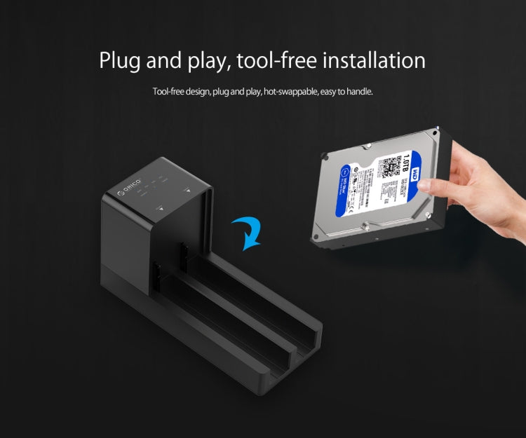ORICO 6528US3-C 2.5 / 3.5 inch Hard Drive Enclosure with Duplicator - HDD Enclosure by ORICO | Online Shopping UK | buy2fix